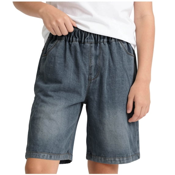 Lullu Boys Summer Denim Shorts Casual Lightweight Pull On Jean Shorts Soft Jorts