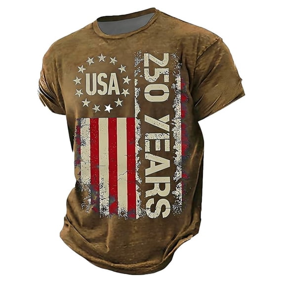 Lullu Boys USA 250th Independence Day T-Shirt Summer Short Sleeve T Shirt Tee, Sizes 1-13