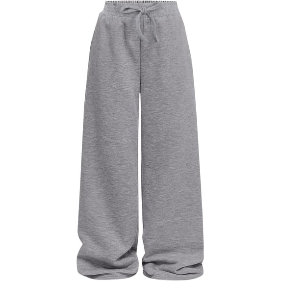 Lullu Girl Casual Baggy Sweatpants Athletic Jogger Pants Straight Leg Trousers, Sizes 5-14