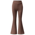 thumbnail image 1 of Lullu Girl High Rise Flare Pants Stretch Pull On Trousers School Uniform Pants, Sizes 5-14, 1 of 4