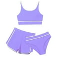 thumbnail image 1 of Lullu Girl's Athletic Bikini Set with Boyshorts 3-Piece Swimsuit Bathing Suit, 1 of 4