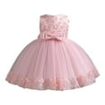 thumbnail image 1 of Lullu Girls 3D Flower Tulle Party Dress Birthday Pageant Gown Flower Girls Dress, 1 of 8