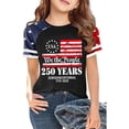 thumbnail image 1 of Lullu Girls 4Th of July Short Sleeve T Shirt America's 250Th Anniversary Tee, Sizes 1-13, 1 of 3