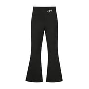 Lullu Girls Athletic Flare Leggings High Waisted Stretch Yoga Pants, Black, Sizes 2-10