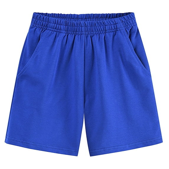 Lullu Girls Athletic Shorts Summer Casual Breathable Gym Running Shorts for Kids, Blue