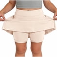 thumbnail image 1 of Lullu Girls Athletic Skort High Rise Stretch Tennis Skirt with Built-In Shorts, Sizes 4-12, 1 of 5