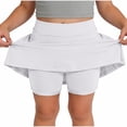 thumbnail image 1 of Lullu Girls Athletic Skort High Rise Stretch Tennis Skirt with Built-In Shorts, Sizes 4-12, 1 of 5
