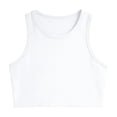 thumbnail image 1 of Lullu Girls Athletic Tank Tops Casual Solid Sleeveless Crop Top Sportwear, Sizes 1-14, 1 of 3