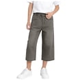 thumbnail image 1 of Lullu Girls Denim Cropped Jeans Unisex Casual Stretch Straight Capri Pants, Sizes 5-15, 1 of 1