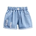 thumbnail image 1 of Lullu Girls Denim Shorts Summer Casual Pull On Lightweight Jean Shorts, Blue, Sizes 2-15, 1 of 5