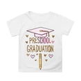 thumbnail image 1 of Lullu Girls Graduation Short Sleeve T Shirt Letter Graphic Round Neck T-Shirt, Sizes 3-13, 1 of 3