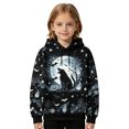 thumbnail image 1 of Lullu Girls Halloween Hoodie Graphic Pullover Hooded Sweatshirt, Sizes 4-14, 1 of 3
