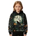 thumbnail image 1 of Lullu Girls Halloween Hoodie Graphic Pullover Hooded Sweatshirt, Sizes 4-14, 1 of 3