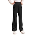 thumbnail image 1 of Lullu Girls High Rise Flared Pants School Uniform Pull On Stretch Twill Pants, Sizes 5-16, 1 of 8