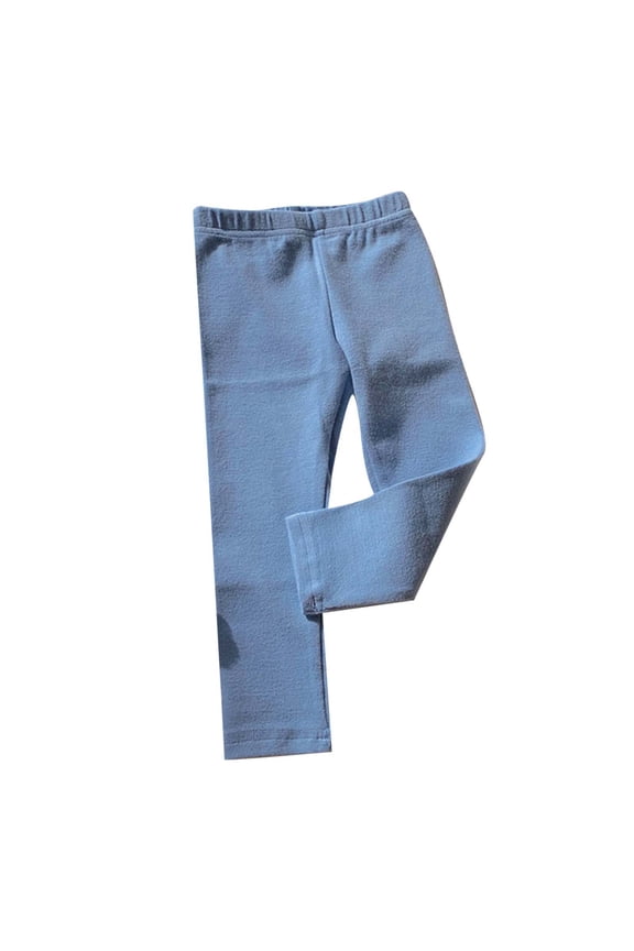 Girls Knit Cotton Pull On Pants Casual Solid Straight Fit Stretch Pants, Sizes 0-10