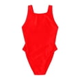 thumbnail image 1 of Lullu Girls One Piece Swimsuit Solid Quick-Dry Stretch Swimwear Bathing Suit, Sizes 3-12, 1 of 4
