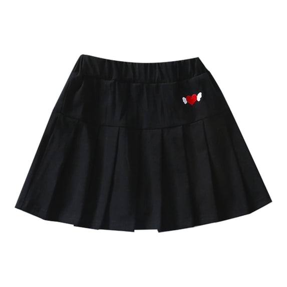 Lullu Girls Pleated High Waisted Athletic Skort Casual Tennis Skater Skirt, Sizes 3-10