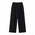 thumbnail image 1 of Lullu Girls Pleated Suit Pants Elastic Waist Loose Straight Leg Dress Pants, Sizes 6-7, 1 of 3