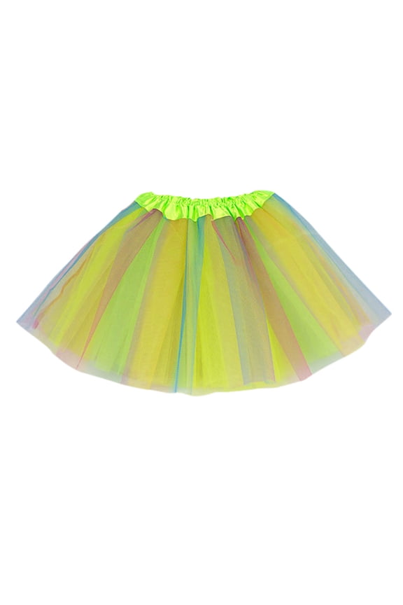 Girls Rainbow Princess Tutu Skirt Multicolor Party Ballet Dance Tulle Skirt