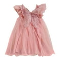 thumbnail image 1 of Lullu Girls Ruffle Sleeveless A Line Tutu Dress Mesh Tulle Party Princess Dress, Sizes 1-7, 1 of 4