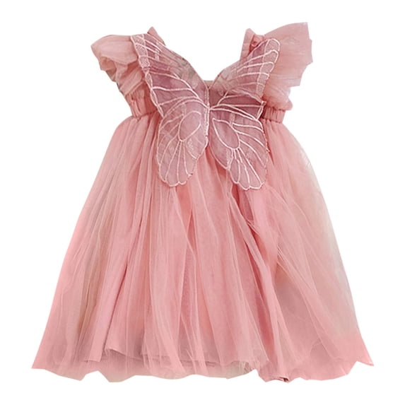 Lullu Girls Ruffle Sleeveless A Line Tutu Dress Mesh Tulle Party Princess Dress, Sizes 1-7