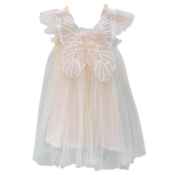 Lullu Girls Ruffle Sleeveless A Line Tutu Dress Mesh Tulle Party Princess Dress, Sizes 1-7