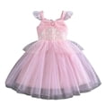 thumbnail image 1 of Lullu Girls Ruffle Sleeveless Tutu Dress Scales Print Birthday Princess Dress, Sizes 2-7, 1 of 7