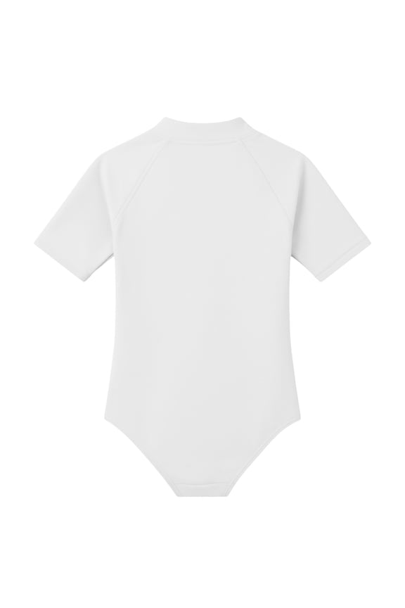 Girls Short Sleeve Rash Guard Swimsuit Solid Stretch One-Piece Swimsuit, Sizes 4-15