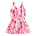 thumbnail image 1 of Lullu Girls Strawberry Print One Piece Swimsuit Swim Dress Bathing Suit with UPF50+, 1 of 8