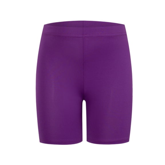 Lullu Girls Summer Athletic Safety Shorts Stretch Seamless Anti-Chafing Shorts, Sizes 3-12