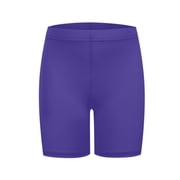 Lullu Girls Summer Athletic Safety Shorts Stretch Seamless Anti-Chafing Shorts, Sizes 3-12