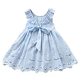 thumbnail image 1 of Lullu Girls Summer Eyelet Sleeveless Dress Ruffle Lightweight A Line Dress, Sizes 12M-6Y, 1 of 7