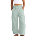 thumbnail image 1 of Lullu Girls Summer Lightweight Pants Breathable Loose Fit Straight Leg Pants, Sizes 6-7, 1 of 4