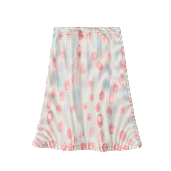 Lullu Girls Summer Pleated A-Line Skirt Casual Soft Stretch Short Skirt, Sizes 3-10