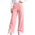 thumbnail image 1 of Lullu Girls Sweatpants Casual Athletic Straight Leg Jogger Pants Activewear, Pink, Sizes 5-14, 1 of 6
