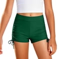 thumbnail image 1 of Lullu Girls Swim Shorts Solid Basic Quick Drying Stretch Swim Trunks Swimwear, Sizes 5-14, 1 of 7