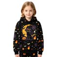 thumbnail image 1 of Lullu Halloween Girls Graphic Hoodie Fall Cozy Long Sleeve Sweatshirt, Sizes 4-14, 1 of 3