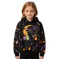 thumbnail image 1 of Lullu Halloween Girls Graphic Hoodie Fall Cozy Long Sleeve Sweatshirt, Sizes 4-14, 1 of 3