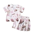 thumbnail image 1 of Lullu Infant Girls Summer Outfits Cowgirl Western Style Short Sleeve T-Shirt Shorts Set, 1 of 8