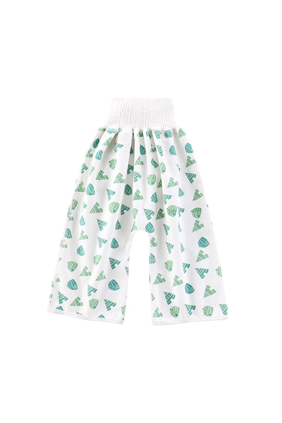 Little Boys High Rise Wide Leg Pants Cartoon Print Waterproof Slacks Pull On Pants