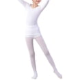 thumbnail image 1 of Lullu Little Girls Ballet Dance Practice Seamless Stretch Long Sleeve Top Leggings Outfits, 1 of 4