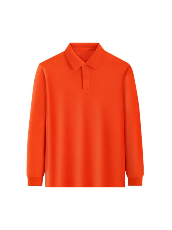 Long Sleeve Polo Shirt for Boys Girls Casual Soft Solid School Uniform Sport Shirt