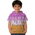thumbnail image 1 of Lullu Short Sleeve Hoodie for Boys Cute Ice-Cream Print Sweatshirt Casual T-Shirt, Purple, 1 of 3