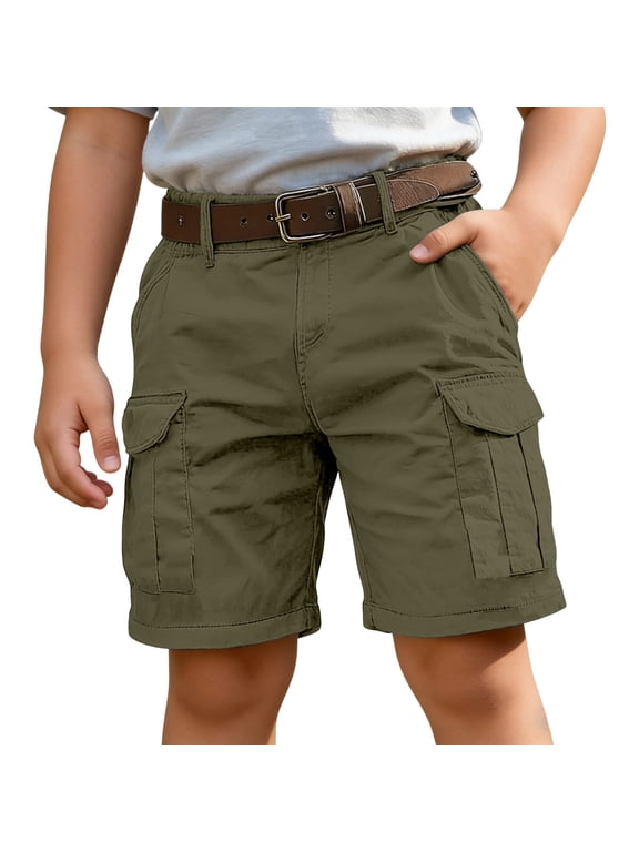 Summer Boys Cargo Shorts Outdoor Quick Drying Hiking Shorts with Pockets, Sizes 5-16