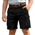 thumbnail image 1 of Lullu Summer Boys Cargo Shorts Outdoor Quick Drying Hiking Shorts with Pockets, Sizes 5-16, 1 of 5