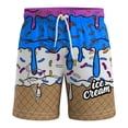 thumbnail image 1 of Lullu Summer Boys Casual Shorts Kids Elastic Waist Shorts with Ice-Cream Print, Sizes 2-14, 1 of 3