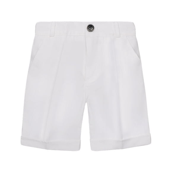 Lullu Summer Boys Formal Dress Shorts Solid Flat Front Stretch Tailored Shorts, Sizes 1-15