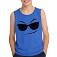 thumbnail image 1 of Lullu Summer Boys Lightweight Tank Top Cartoon Expression Print Sleeveless Top, Sizes 3-14, 1 of 6