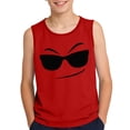 thumbnail image 1 of Lullu Summer Boys Lightweight Tank Top Cartoon Expression Print Sleeveless Top, Sizes 3-14, 1 of 6