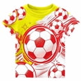 thumbnail image 1 of Lullu Summer Boys T Shirt Soccer Graphic Tee Short Sleeve Crew Neck T-Shirt, Sizes 1-14, 1 of 3